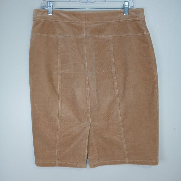 ANN TAYLOR CORDUROY TAN PENCIL SKIRT, SIZE 10, WOMENS - Picture 5 of 5